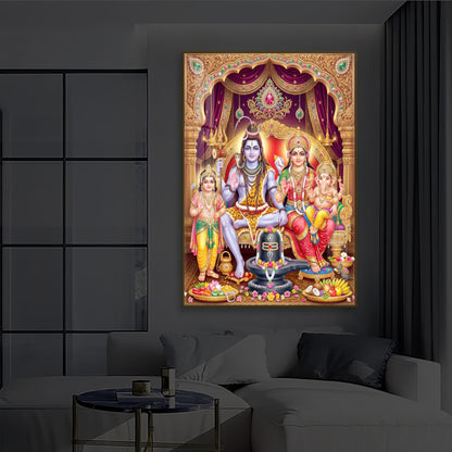 Namah Shivay Modern Luxury Backlight Vertical Wall Art