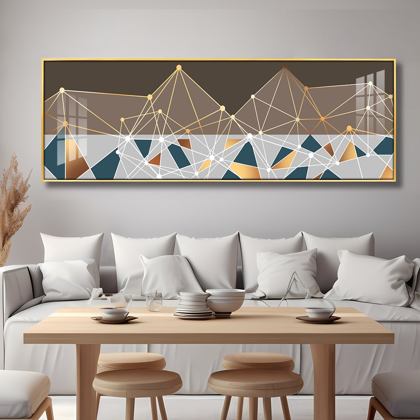 Geometric Harmony Premium Acrylic Horizontal Wall Art