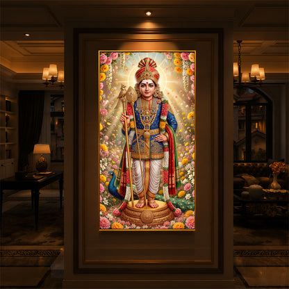 Murugan Ji Modern Luxury Backlight Vertical Wall Art