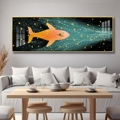 Stellar Swim Of Fish Premium Acrylic Horizontal Wall Art