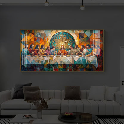 The last Supper Modern Luxury Backlight Horizontal Wall Art