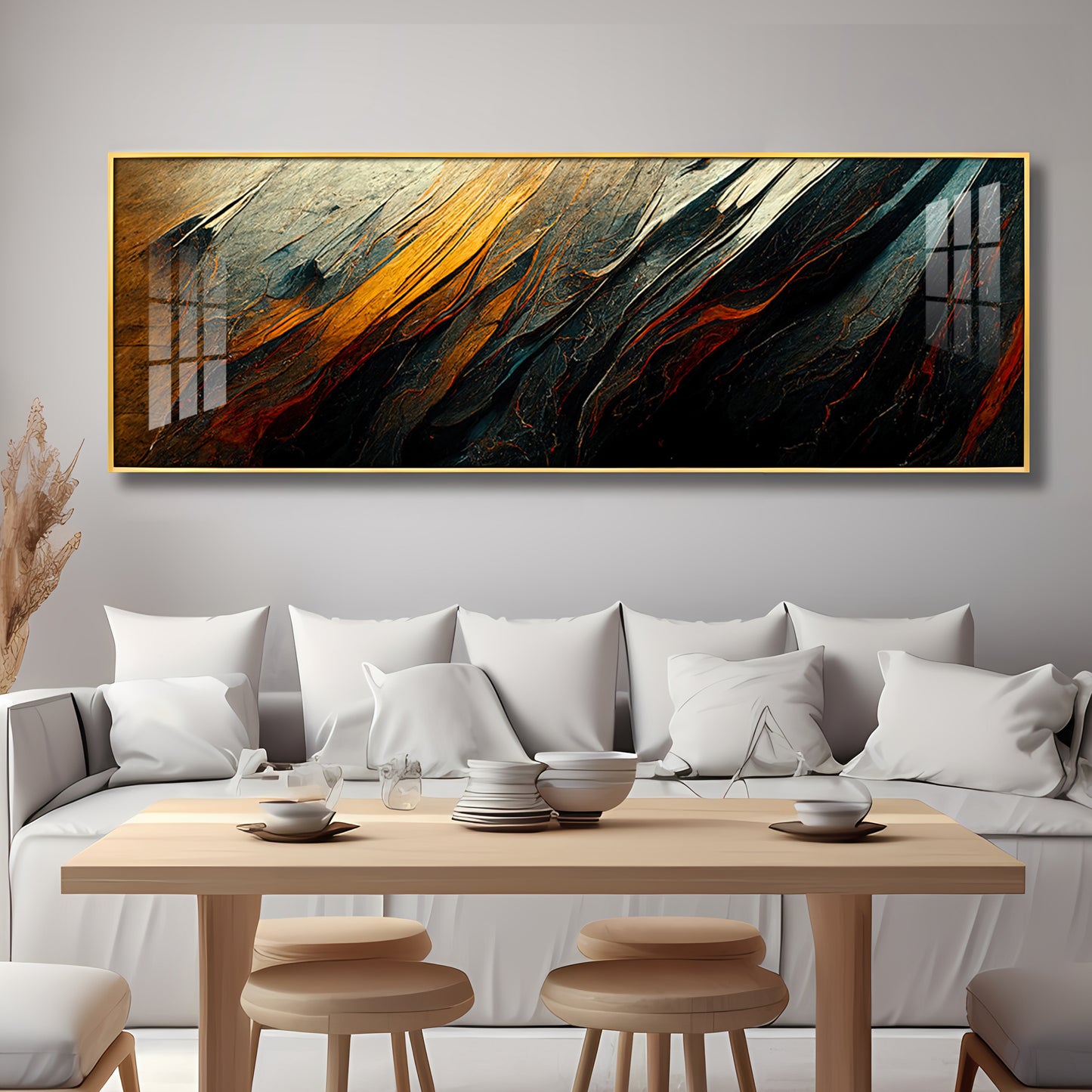 Ember Color Flow Premium Acrylic Horizontal Wall Art