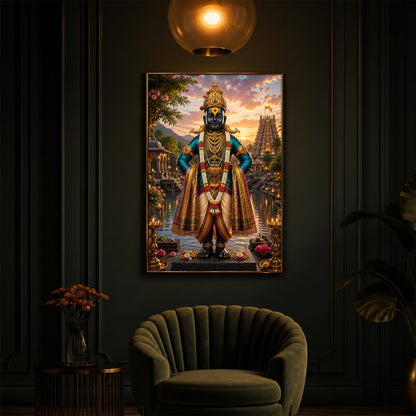 Lord Vitthal Modern Luxury Backlight Vertical Wall Art