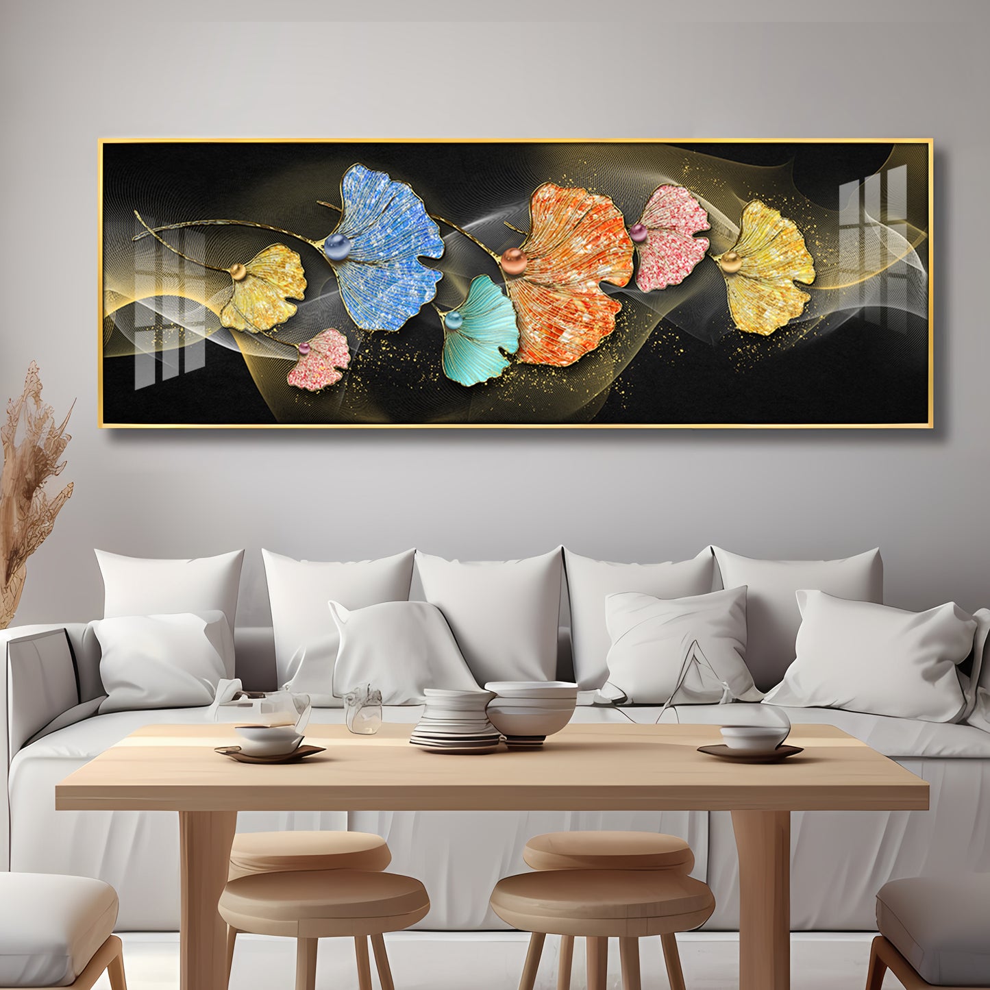 Leaf Bliss Premium Acrylic Horizontal Wall Art