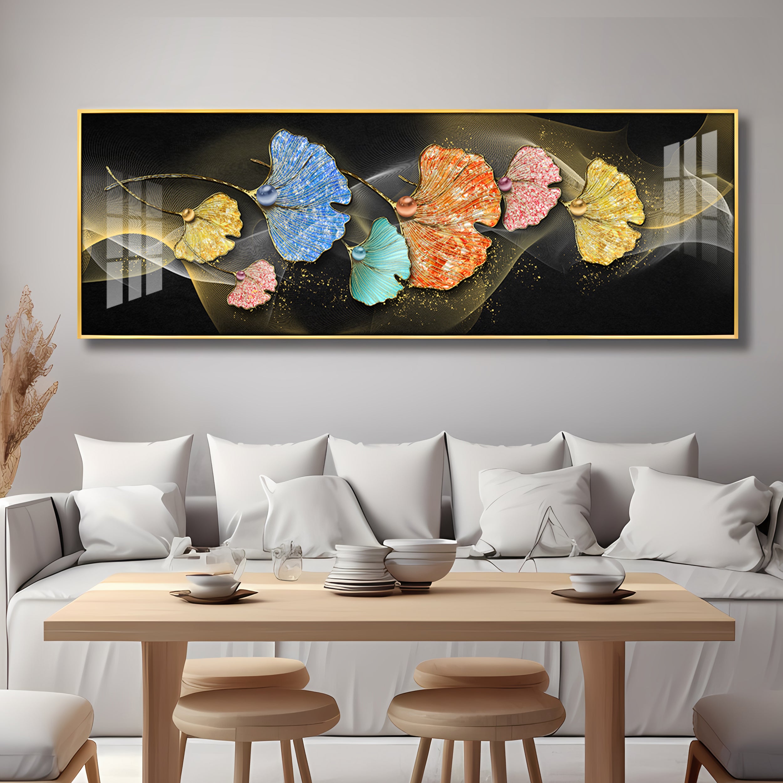 Leaf Bliss Premium Acrylic Horizontal Wall Art