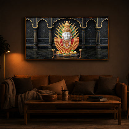 Goddess Renuka Modern Luxury Backlight Horizontal Wall Art