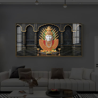 Goddess Renuka Modern Luxury Backlight Horizontal Wall Art