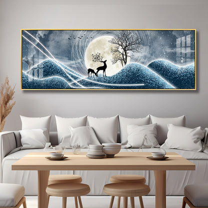 Moonlit Forest Serenade Premium Acrylic Horizontal Wall Art