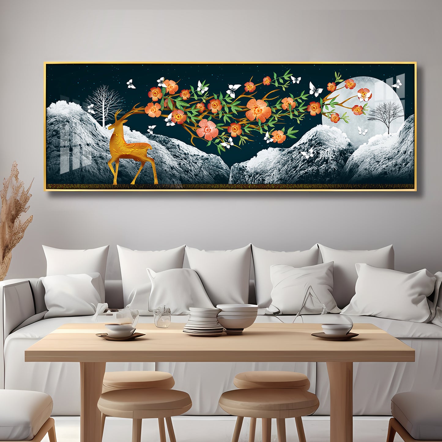 Deer At The Summit Premium Acrylic Horizontal Wall Art