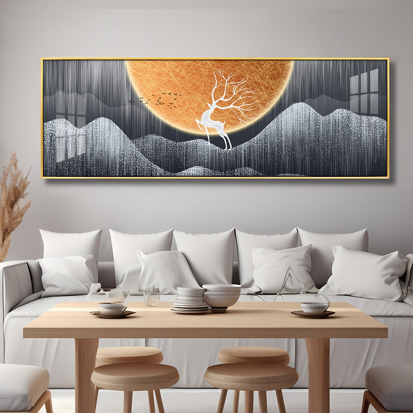 Deer in the Wild Premium Acrylic Horizontal Wall Art