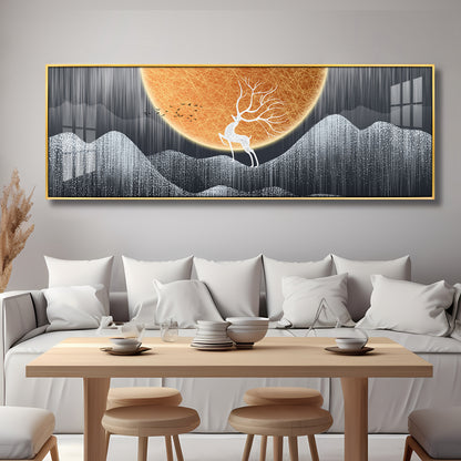 Deer in the Wild Premium Acrylic Horizontal Wall Art
