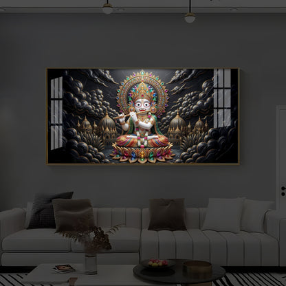 Lord Jagannath Modern Luxury Backlight Horizontal Wall Art