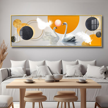Swans in Sync Premium Acrylic Horizontal Wall Art