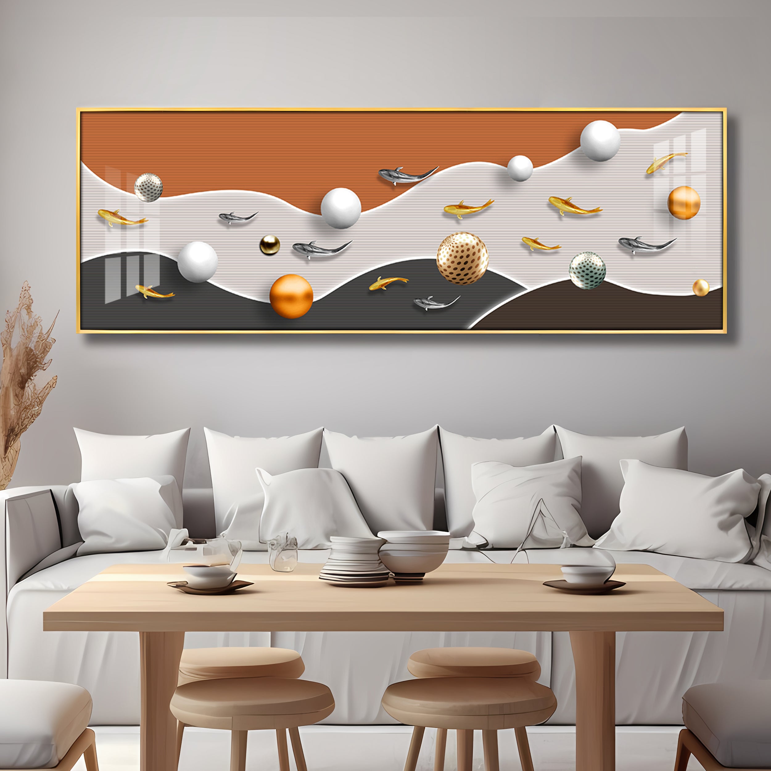Festive Egg Fusion Premium Acrylic Horizontal Wall Art