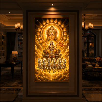 Lord Surya Modern Luxury Backlight Vertical Wall Art