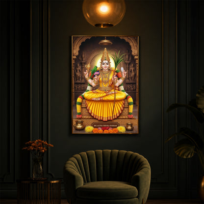 Sri Vidhya Sadhana Modern Luxury Backlight Vertical Wall Art