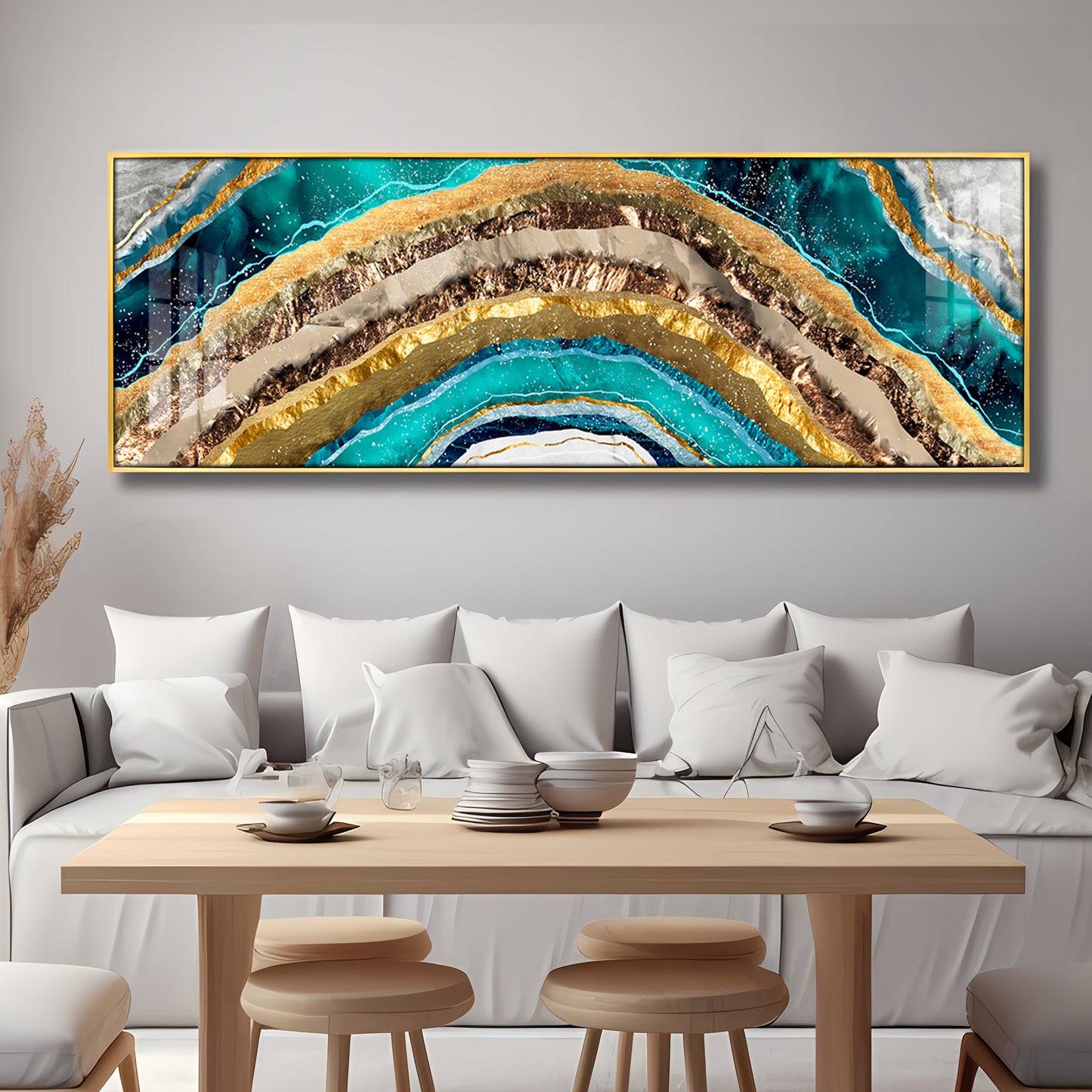 Multi Colored Abstract Premium Acrylic Horizontal Wall Art