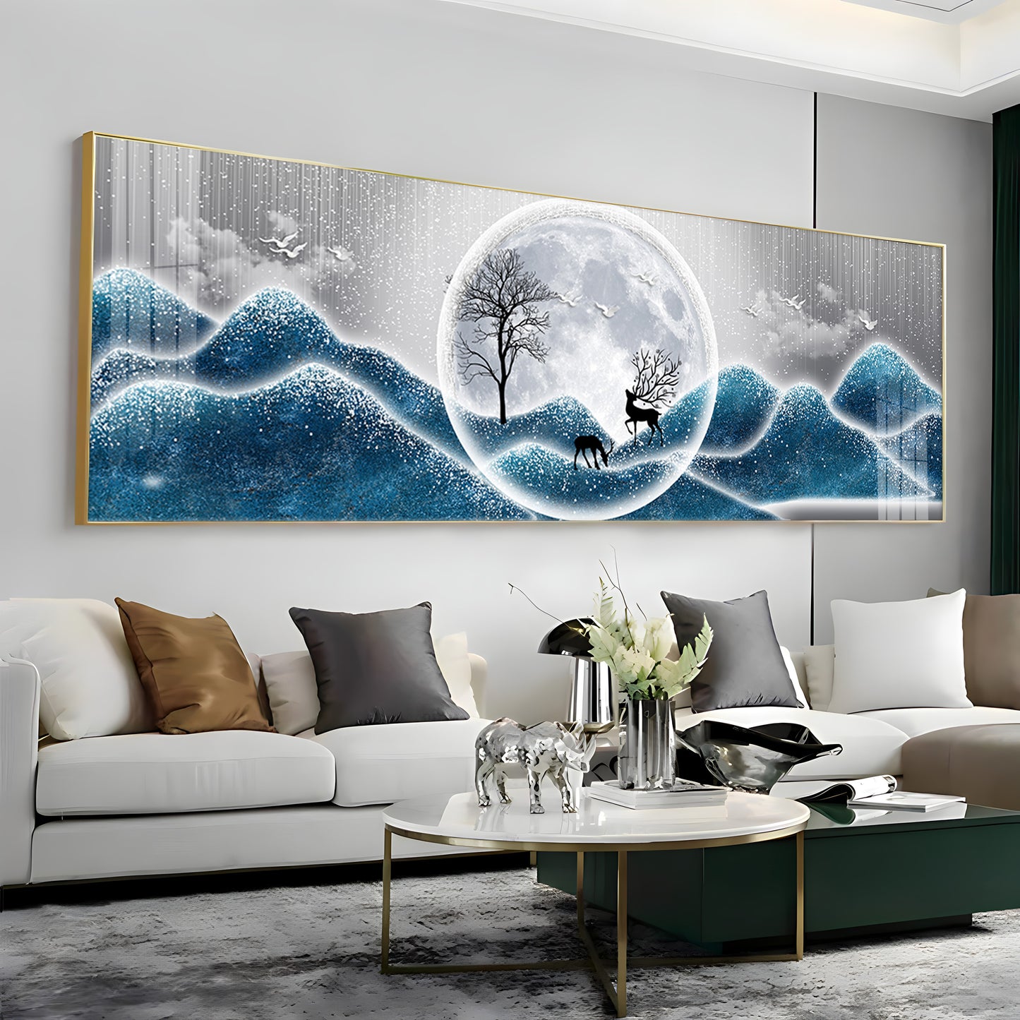 Frosty Night Whispers Premium Acrylic Horizontal Wall Art