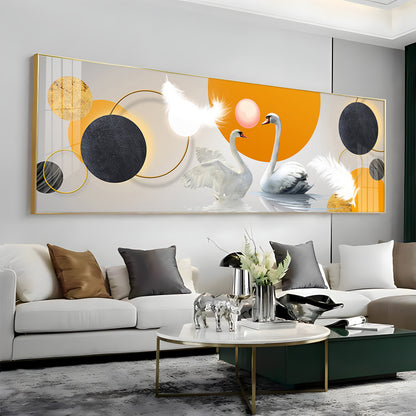 Swans in Sync Premium Acrylic Horizontal Wall Art