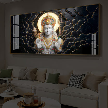 Lord Ram Modern Luxury Backlight Horizontal Wall Art