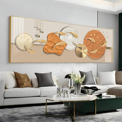 Radiant Gold Fish Premium Acrylic Horizontal Wall Art