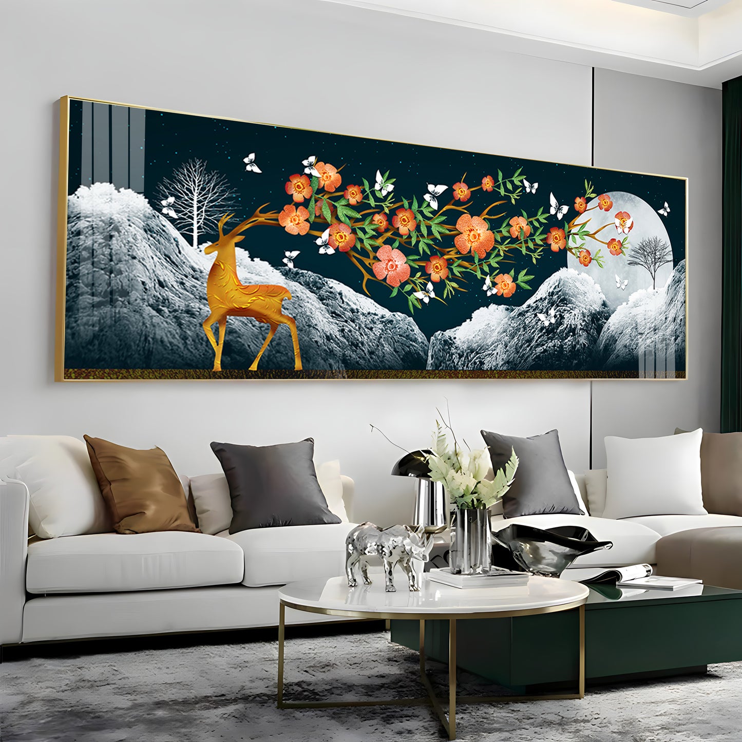 Deer At The Summit Premium Acrylic Horizontal Wall Art