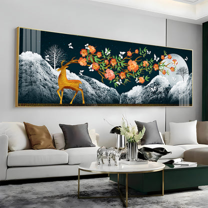 Deer At The Summit Premium Acrylic Horizontal Wall Art
