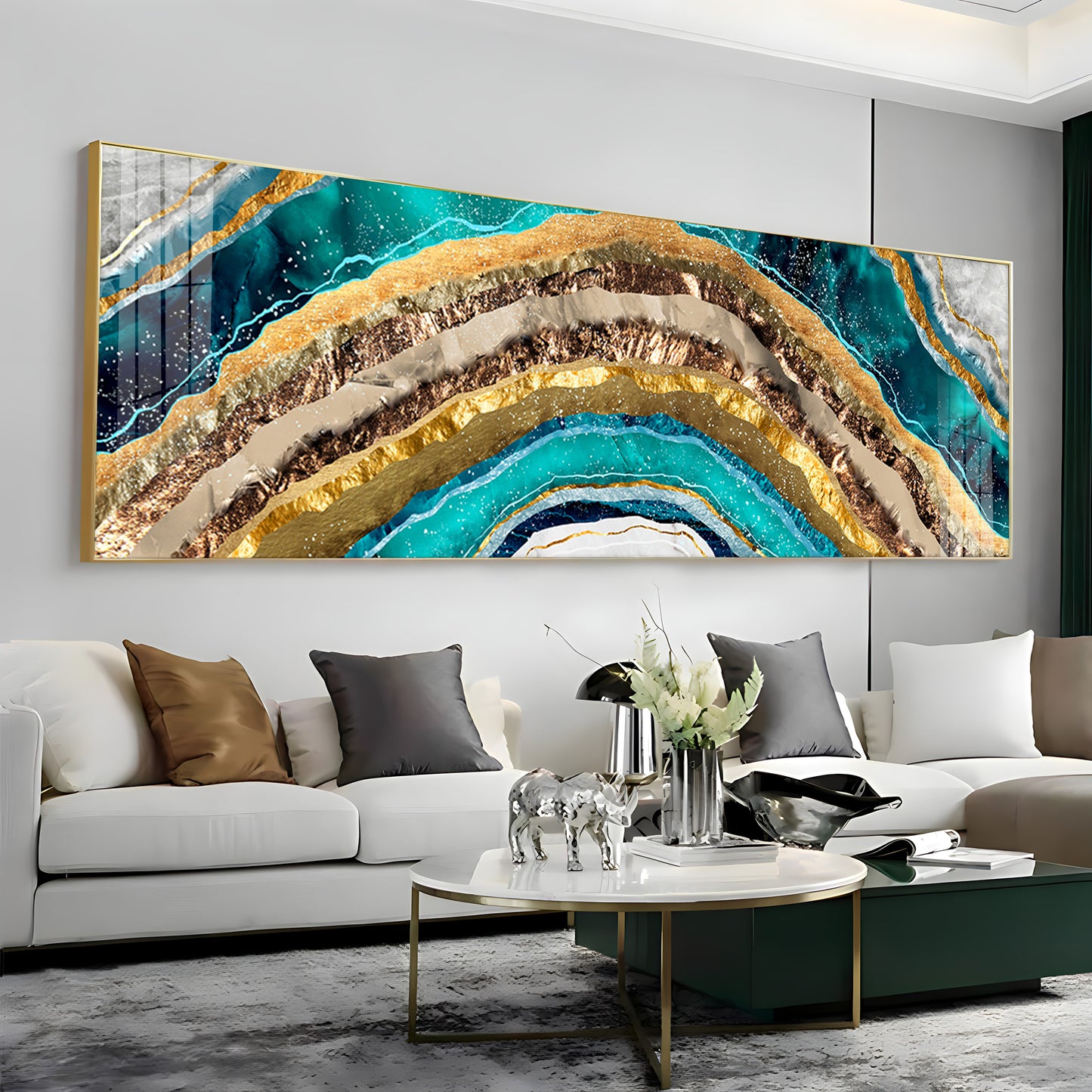 Multi Colored Abstract Premium Acrylic Horizontal Wall Art