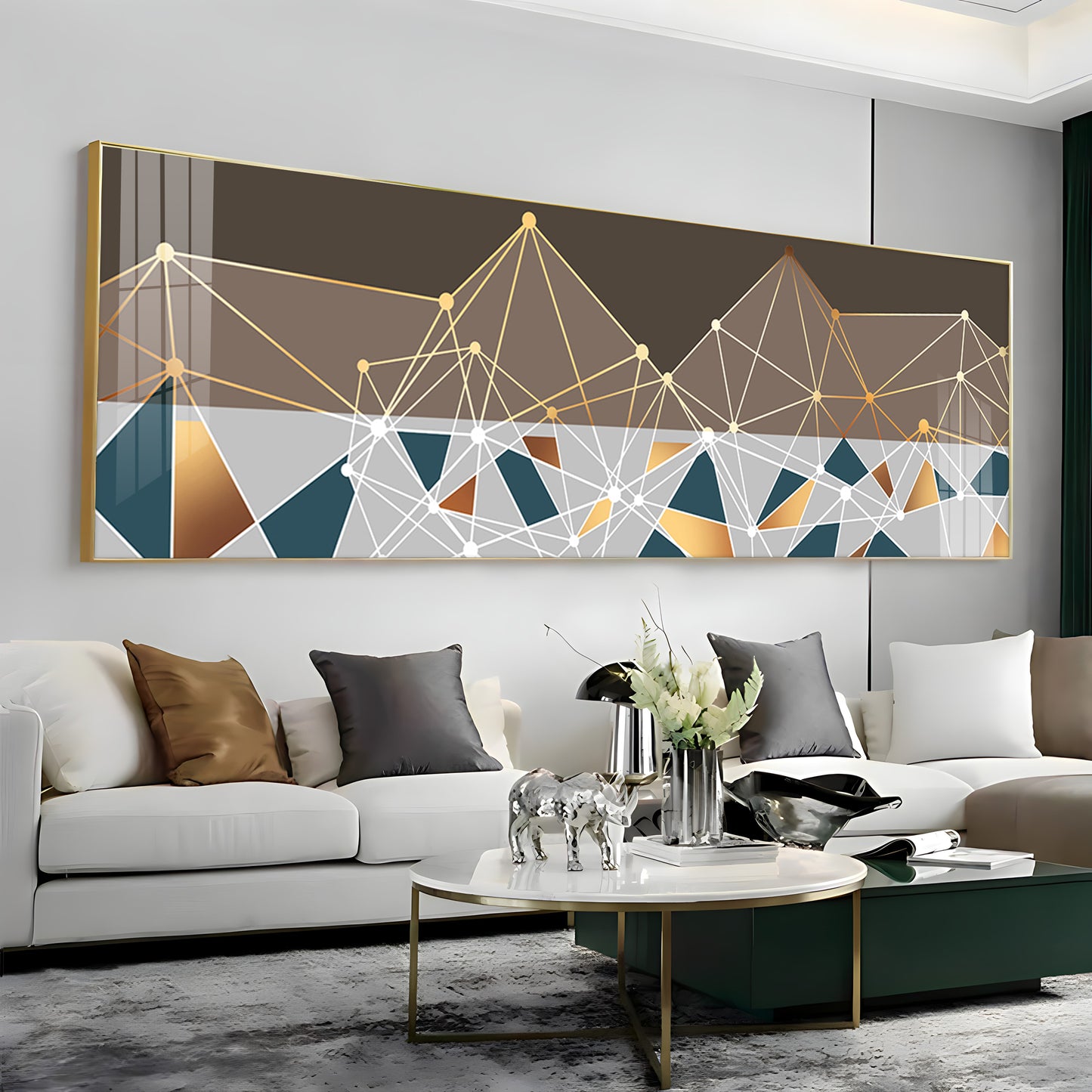Geometric Harmony Premium Acrylic Horizontal Wall Art