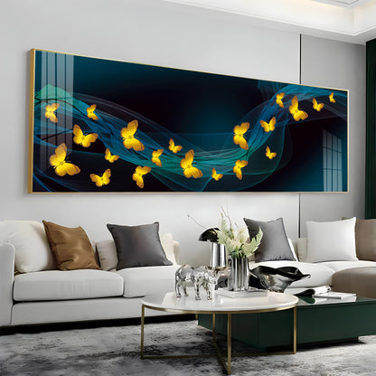 Golden Wing Dance Premium Acrylic Horizontal Wall Art