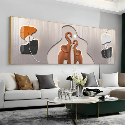 Elephant with baby Elephant Premium Acrylic Horizontal Wall Art