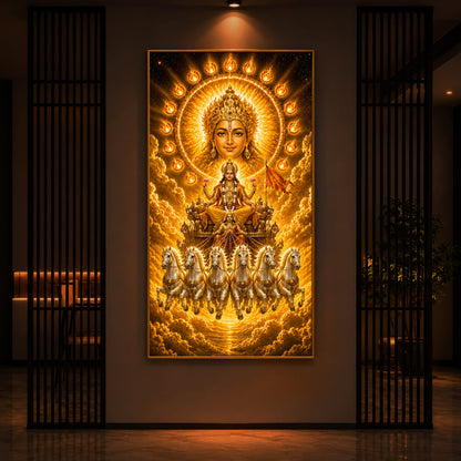 Lord Surya Modern Luxury Backlight Vertical Wall Art