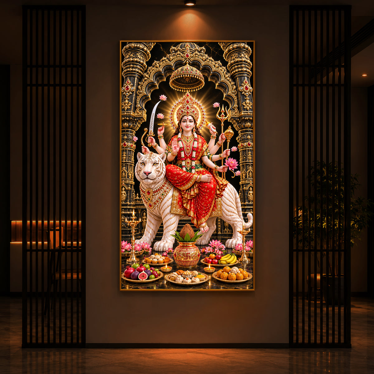 Amba Modern Luxury Backlight Vertical Wall Art