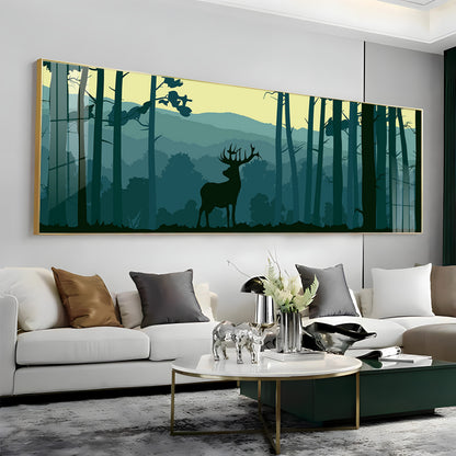 Deer In Forest Premium Acrylic Horizontal Wall Art
