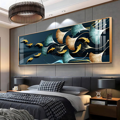 Glittering Goldfish Gala Premium Acrylic Horizontal Wall Art