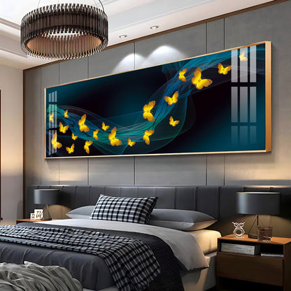 Golden Wing Dance Premium Acrylic Horizontal Wall Art