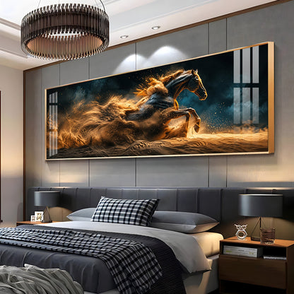 Running Horse Premium Acrylic Horizontal Wall Art