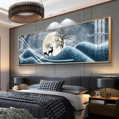 Moonlit Forest Serenade Premium Acrylic Horizontal Wall Art