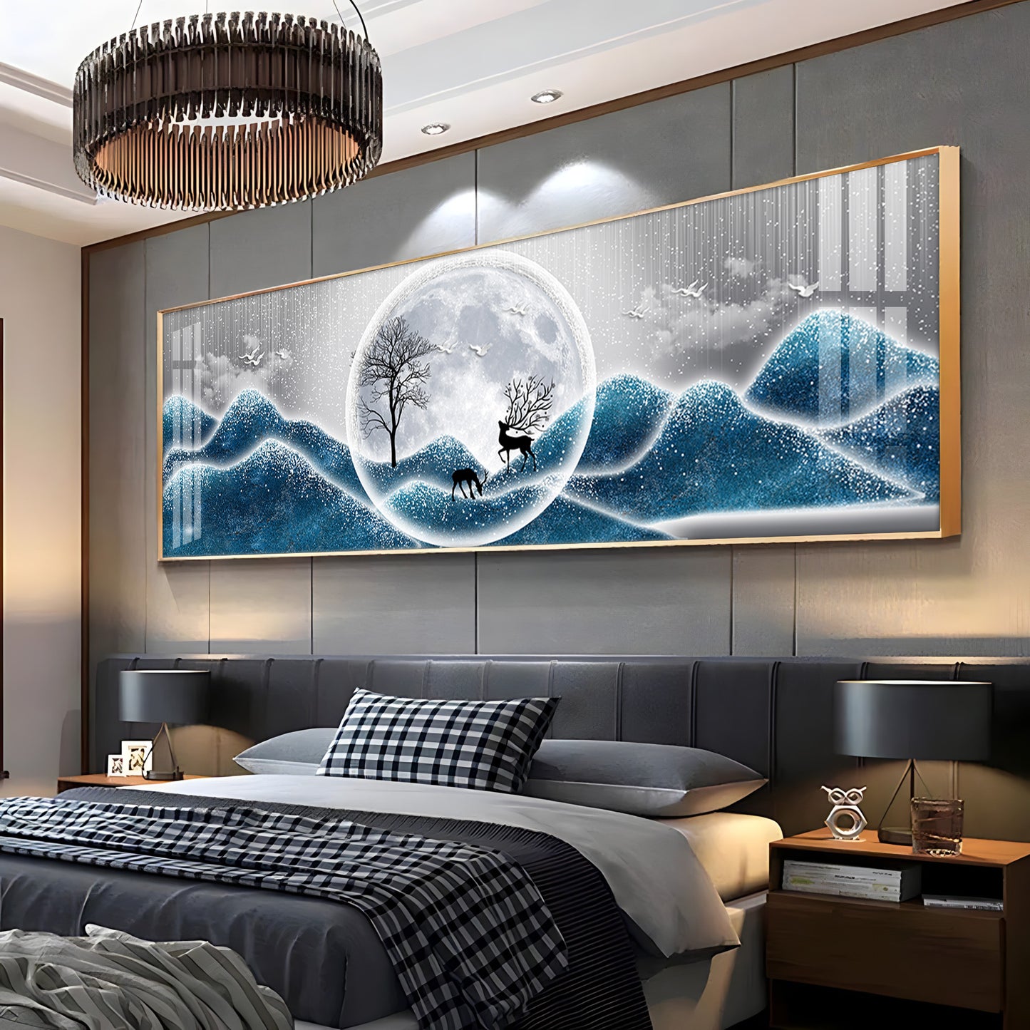Frosty Night Whispers Premium Acrylic Horizontal Wall Art