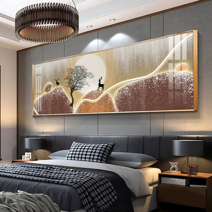 Serene Deer Scene Premium Acrylic Horizontal Wall Art