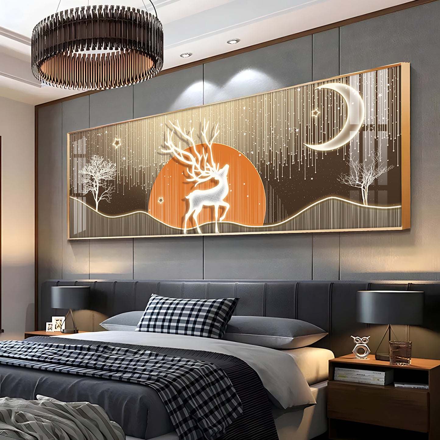 Deer Silverlight Stag Premium Acrylic Horizontal Wall Art