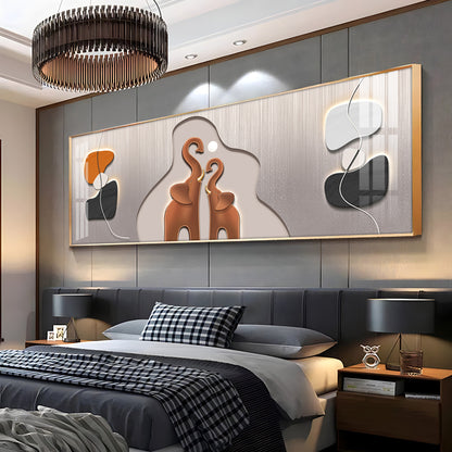 Elephant with baby Elephant Premium Acrylic Horizontal Wall Art