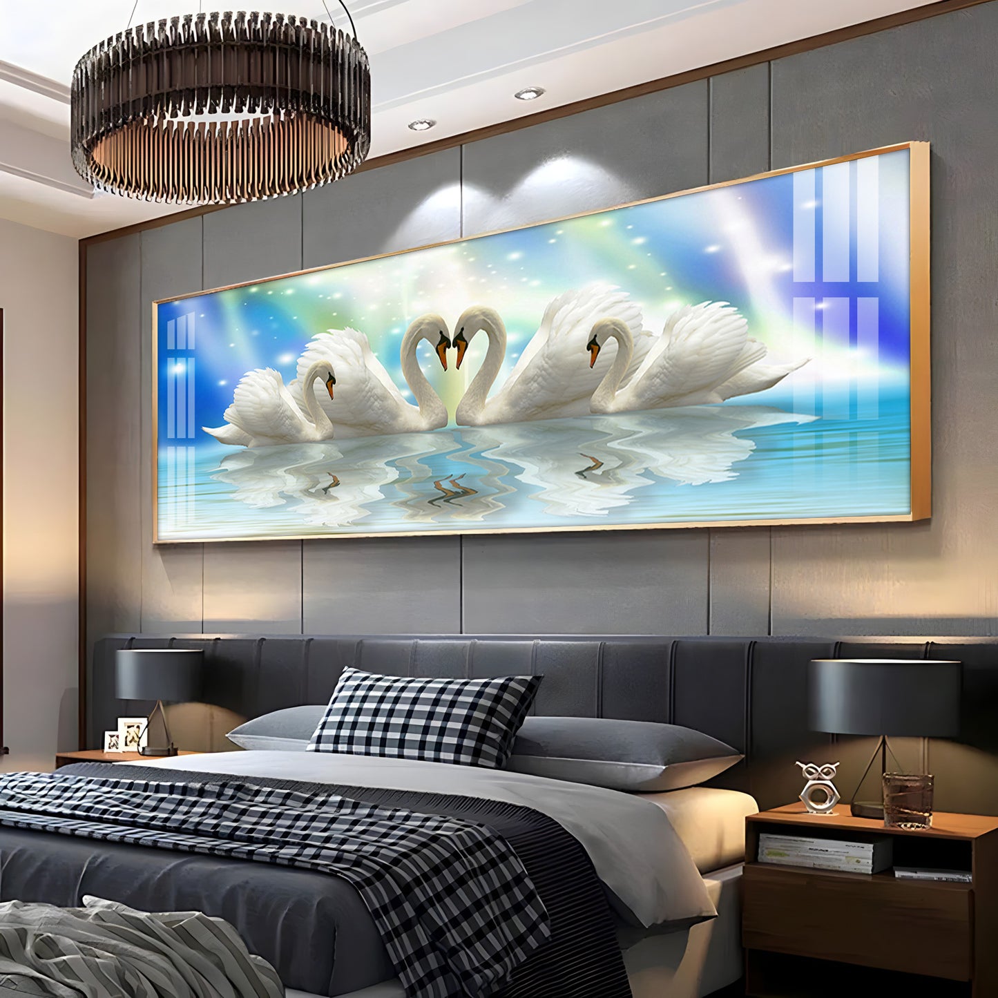 Elegant Swan Premium Acrylic Horizontal Wall Art