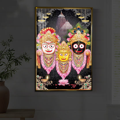 Lord Jagannath Modern Luxury Backlight Vertical Wall Art