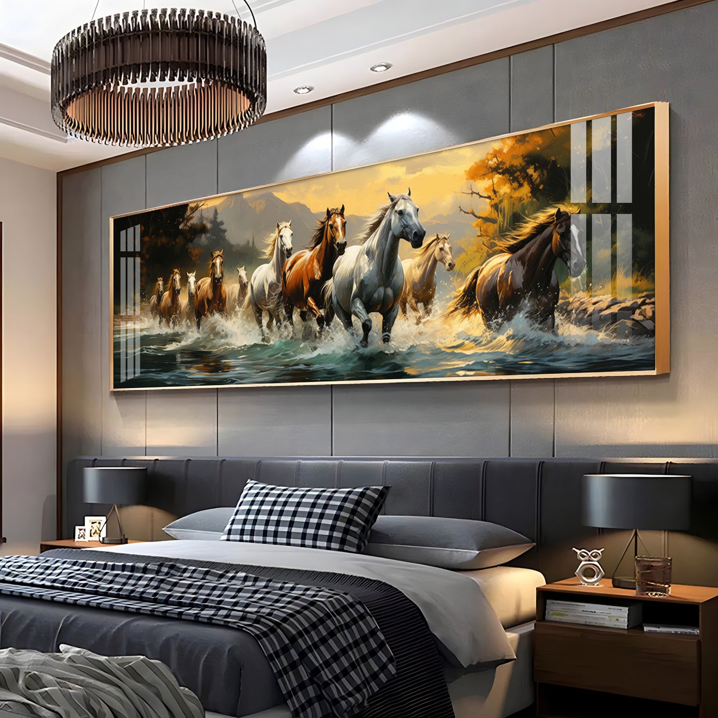 Horses in Harmony Premium Acrylic Horizontal Wall Art