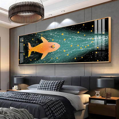 Stellar Swim Of Fish Premium Acrylic Horizontal Wall Art