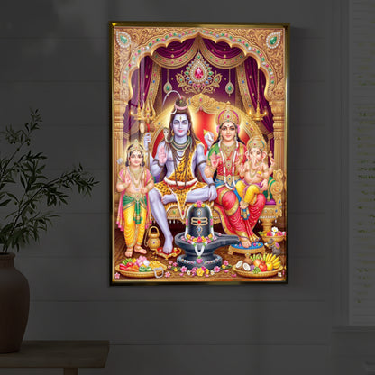 Namah Shivay Modern Luxury Backlight Vertical Wall Art