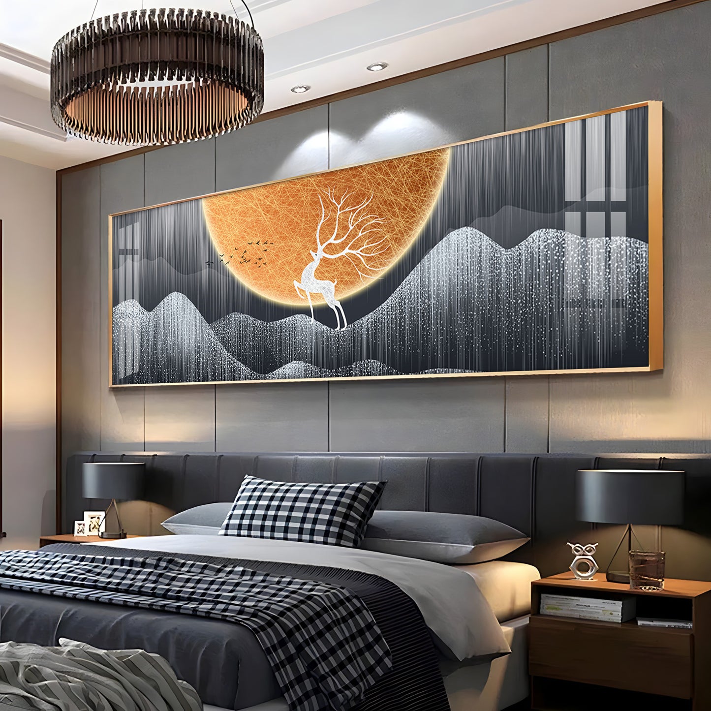 Deer in the Wild Premium Acrylic Horizontal Wall Art