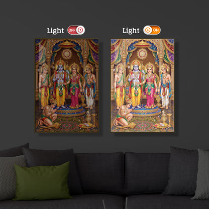 Ram Darbar Modern Luxury Backlight Vertical Wall Art