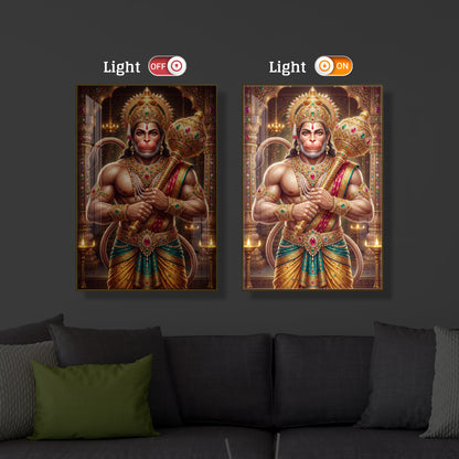 Jay Bajarangbali Modern Luxury Backlight Vertical Wall Art